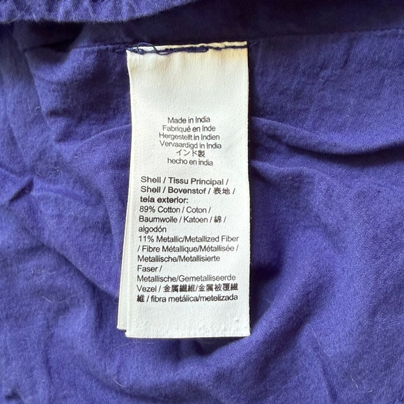 Crewcuts girls’ ruffle trim dress in shimmer blue and green plaid, size 5 - Picture 6 of 9